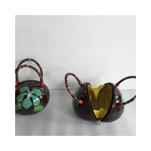 กระเป๋ากะลามะพร้าวเวียดนามแบบดั้งเดิม100% มะพร้าวบริสุทธิ์ - Product Image 4