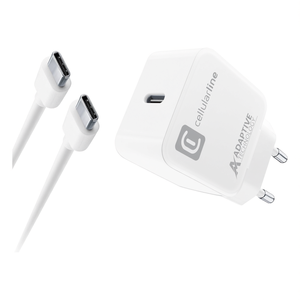 Cellularline Charger Kit 15W USB <b>Type</b>-<b>C</b> With Cable <b>Adaptive</b> Technology - Product Image 3