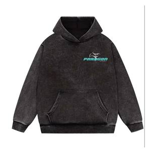 Sweats à capuche délavés à l'acide pour hommes avec pull à capuche en coton lisse respirant 500 gsm sur les tailles sweat à capuche/chemise personnalisé - Product Image 4