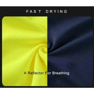 Wholesale Hi Vis Security Work Construction Reflection Safety High Visibility <b>T</b>-<b>shirts</b> Reflective <b>Shirt</b> - Product Image 6