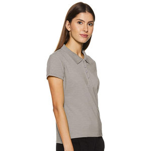 Camiseta ajustada de uniforme deportivo con diseño de logotipo bordado de marca personalizada, camiseta informal transpirable de algodón 100% para mujer, polos - Product Image 3