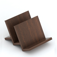BLUEWUD Isvia porte-revues en bois d'ingénierie Cum journaux support de livre décor décoratif de hall pour meubles de maison (wengé)