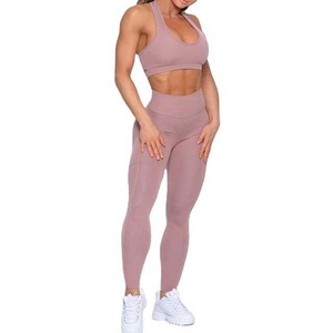 Custom Logo Sexy <b>Women</b> Gym Active Wear Custom Fitness Yoga Pants Sports Bra Set Workout <b>Leggings</b> and Crop Tops Suits Wholesale - Product Image 1