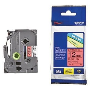 Cassette de ruban adhésif pour étiquettes de bureau Brother P-touch TZe-431 12 mm x 8 m rouge noir BROTHER - Product Image 1