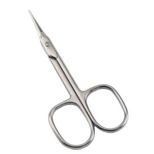 Tijeras profesionales para cutículas de uñas de acero inoxidable de 3,5 pulgadas, herramienta de belleza con acabado de espejo afilado curvo para recortar cejas OEM - Product Image 1