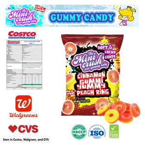 Gomitas <span class=keywords><strong>de</strong></span> <span class=keywords><strong>Canela</strong></span> y Melocotón |   <span class=keywords><strong>Dulces</strong></span> Masticables Suaves y Afrutados |   Venta al por Mayor a Granel OEM ODM |   Snacks <span class=keywords><strong>de</strong></span> Frutas Veganos Sin Gelatina para Exportación - Product Image 5
