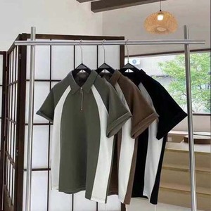 Respirant de haute qualité en gros demi-fermeture éclair hommes Golf imprimé faire polo polyester personnaliser avec logo personnalisé - Product Image 2