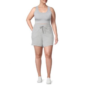 Short d'entraînement de gymnastique à séchage rapide en polaire de grande taille pour femmes avec marque privée pour le yoga et le fitness - Product Image 6