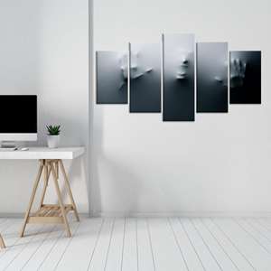 Arte Abstracto Moderno en Lienzo: Impresión Vibrante de Hombre Gritando, Juego de 5 Lienzos Variados - Product Image 1