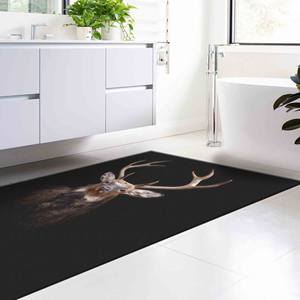 Deer <b>Rug</b>: Anti-Slip Animal Print Carpet, Farmhouse Decor,<b>Chenille</b> <b>Rug</b> - Product Image 3