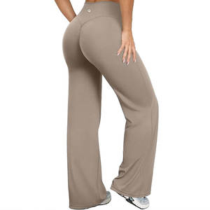 Leggings de Yoga de Cintura Alta sin Costuras para Mujer, Color Sólido, Control de Abdomen, Transpirables, Ecológicos, Tallas Grandes, Elásticos - Product Image 1