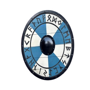 Comprar Escudo Guerrero Medieval Escudo vikingo de madera Escudo redondo Pintado Vikingo Mejor calidad Para la venta a mano MARICLES - Product Image 1