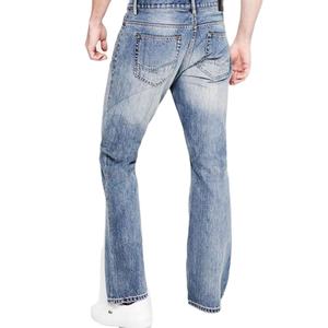 2023 vêtements pour hommes personnalisés mode hommes jeans pantalons en bleu poids lourd Jeans pantalon foncé décontracté hommes Jeans Denim pantalon déchiré - Product Image 3