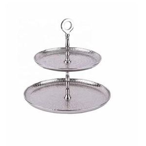 Recién llegado, soporte de pastel recubierto de polvo de aluminio y acero de 3 niveles hecho a mano, elegante soporte de exhibición de postres de frutas de Metal, herramienta de cocina - Product Image 2