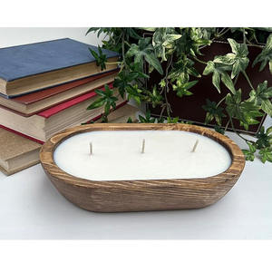 เชิงเทียนไม้มะม่วงรูปวงรีขนาดสั่งทำได้ ขายดีที่สุด ใช้ได้หลากหลาย สำหรับตกแต่งบ้าน งานแต่งงาน เหมาะสำหรับคนรักเทียน - Product Image 1