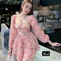 Mini-Robes d'Été Amples Tendance Fleur Casual de Haute Qualité ODM Lavables, Chaque Pièce sous Sachet en Polyéthylène, Direct Fabricant Vietnamien