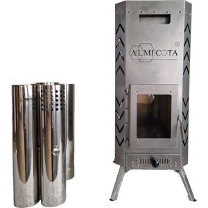 Calentador de Sauna Portátil ALMI-Flex a Leña para Tiendas de Campaña y Camping, Acero Inoxidable, 20 kg, Diseño Moderno Compacto, hasta 100 °C - Product Image 4