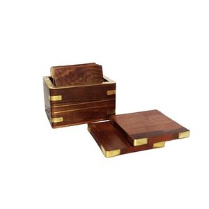 Posavasos clásico moderno de madera de Acacia para taza de té ARTISAN AURA, diseño de flujo libre de alta calidad, decoración de oficina, manteles de madera lisos, almohadillas - Product Image 2