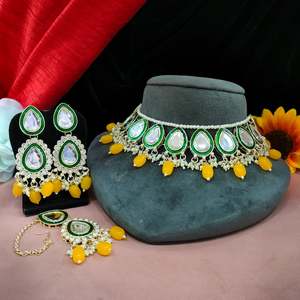 ชุดเครื่องประดับสร้อยคอ ต่างหู มงกุฎศีรษะ (มังติกก้า) ประดับมุกเทียมคุณภาพดีเยี่ยม สไตล์ชาติพันธุ์ หรูหราสง่างาม เหมาะสำหรับงานแต่งงาน - Product Image 3