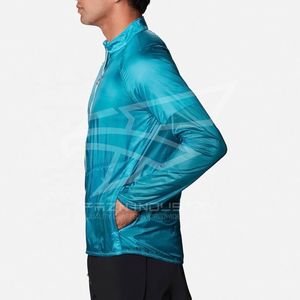 Chaqueta cortavientos ligera de manga larga con cremallera para hombre para primavera y otoño, chaquetas transpirables de diseño personalizado para hombre - Product Image 4