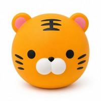 Jouet Squishy Tête de Tigre Mignon, Balle Anti-Stress en PU à Remontée Lente, Jouet Sensoriel Doux, Décoration de Bureau Kawaii, Cadeau de Fête