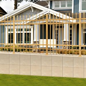 מעקה רחוב מודרני מצופה אבקה מגולוון עמיד בפני חלודה עבור וילה חיצונית, מלון, גינה, חצר, קניון, בית חולים - Product Image 5