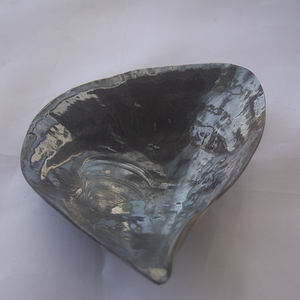 Grand stylo noir en coquille polie, bijoux en coquille naturelle de grande taille avec motif, artisanat naturel fait à la main - Product Image 3