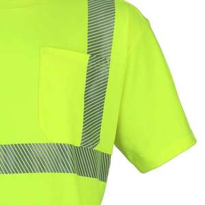 Camiseta de alta visibilidad con cinta reflectante para uso en construcción, fábrica e industria. - Product Image 3