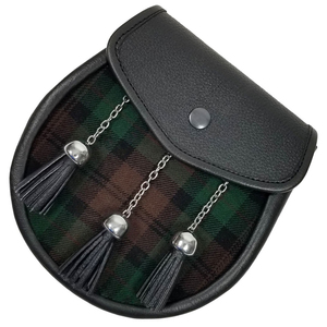 สปอร์รานหนังแท้สั่งทำพิเศษสำหรับชุดกิลท์สก็อตแบบบาสซูน พร้อมพู่ 3 อัน ราคาขายส่ง - Product Image 2