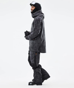 Combinaison de ski unisexe personnalisable, imperméable, avec fermeture éclair, respirante, veste à capuche pour snowboard, ensemble pantalon cargo - Product Image 3