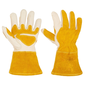 Guantes de soldadura TIG resistentes de alta calidad, cuero de vaca de grano de cabra, equipo de protección industrial y de jardín reforzado - Product Image 5