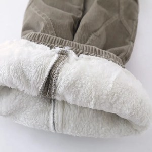 ชุดเครื่องแต่งกายฤดูหนาวแบบ2-in-1สำหรับเด็กผู้ชายวัยหัดเดินลายทึบมีปกเสื้อมีฮู้ดโลโก้ด้านหน้า - Product Image 3