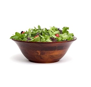 Acacia Wood <b>Large</b> Wood Salad <b>Bowl</b> 100% <b>Wooden</b> Decorative Serving <b>Bowl</b> for Salad Fruits with Sale Product - Product Image 1