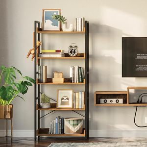 <span class=keywords><strong>Estantería</strong></span> de madera <span class=keywords><strong>industrial</strong></span> Estantes de almacenamiento <span class=keywords><strong>vintage</strong></span> con Estantes abiertos <span class=keywords><strong>Estantería</strong></span> de pie rústica Estante de exhibición para sala de estar - Product Image 6