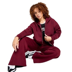 Chándales de moda con cremallera completa de nuevo diseño Unisex para mujer con bolsillo frontal traje deportivo de invierno sublimado personalizado a la venta - Product Image 3
