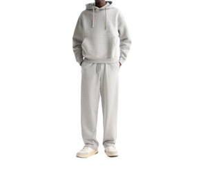 OEM Custom Heavyweight Plain Oversized Cotton Flared Baggy Tracksuit for Men Sweatpants and Hoodie <b>Set</b> for Winter - Product Image 1