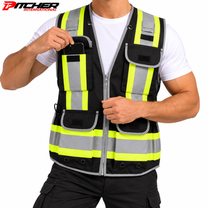 Chaleco Fluorescente de Seguridad al por Mayor con Cinta Reflectante para Programas de Minoristas de Suministros de Construcción - Product Image 4