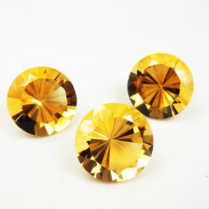 100% อัญมณีซิทรีนแบบหลวมสีธรรมชาติเจียระไนแบบเหลี่ยมเพชรพลอยสำหรับทำเครื่องประดับแฮนด์เมดทำจากเงินและทอง - Product Image 3