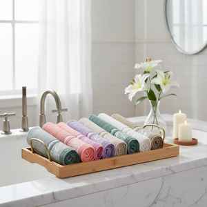 Wholesale 100% Micro Cotton Bamboo Blend Woven Hotel Bath Face <b>Towel</b> Custom Logo Ultra Soft Absorbent Home Made - Product Image 3