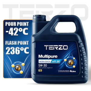 TERZO 5W40 5W30 10W40 10W30 0W30 0W20 PAO Lubrificante Completamente Sintetico per Motori a Benzina 1L API SP - Product Image 3