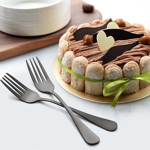 Tenedor de postre negro de Metal de la mejor venta para fruta para restaurante, Hotel o uso doméstico, precio económico a granel para Navidad - Product Image 3