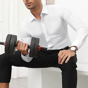 100% algodón cuello redondo personalizado OEM Logo personalizado Color diseño hombres camisa Casual hecho en Pakistán - Product Image 4