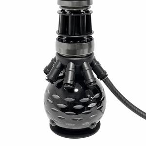 Set de Shisha/Hookah de Acero Inoxidable de 63 cm con Base de Vidrio, Manguera y Asa para Uso en Salón y Hogar - Product Image 4