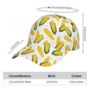 หมวกเบสบอลพิมพ์ลายคลาสสิกมาใหม่หมวกเบสบอลพิมพ์สีและขนาดแบบกำหนดเอง - Product Image 4