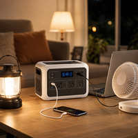 Station d'alimentation portable 300W 500W 1000W avec batterie LiFePO4, générateur solaire pour la maison, le camping-car, le camping et les situations d'urgence