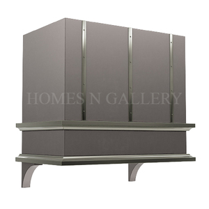 Campana Extractora de Cocina de Acero Inoxidable Sólido con Acabado de Zinc Personalizada, Montada en la Pared, para Isla de Cocina - Product Image 5