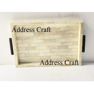 Bandeja de servicio de resina MDF de material ecológico del mejor vendedor, bandejas de servicio para restaurante, hogar, Hotel, diseño moderno, bandeja de mármol personalizada - Product Image 6