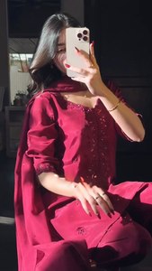 Sutra Chino bordir elegan Salwar Kameez dengan payet dan Dupatta siap dipakai dalam <span class=keywords><strong>M</strong></span> XL XXL ukuran untuk wanita - Product Image 3