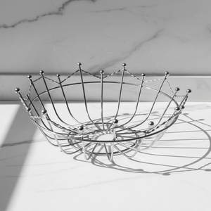 High Quality Rustic Matte Black Iron <b>Mesh</b> Fruit <b>Basket</b> Decorative Kitchen Centerpiece and Vegetable Bowl Eco-Friendly - Product Image 3