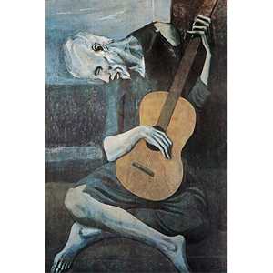 Póster de Pablo Picasso de Estilo Moderno, el Viejo Guitarrista, Arte de Pared en Lienzo - Product Image 1